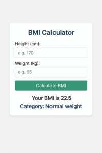 BMI calculator for Men and Women